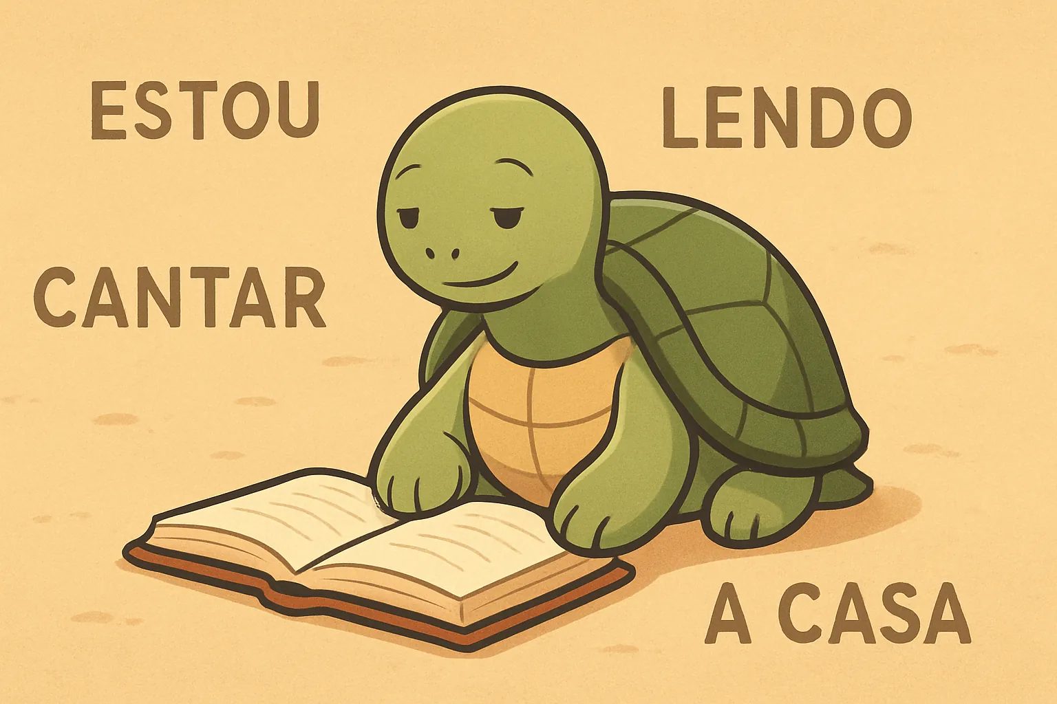 Ilustração editorial mostrando a tartaruga da TortoLingua descobrindo significado por meio do contexto para o artigo "A hipótese do input de Krashen: guia prático".